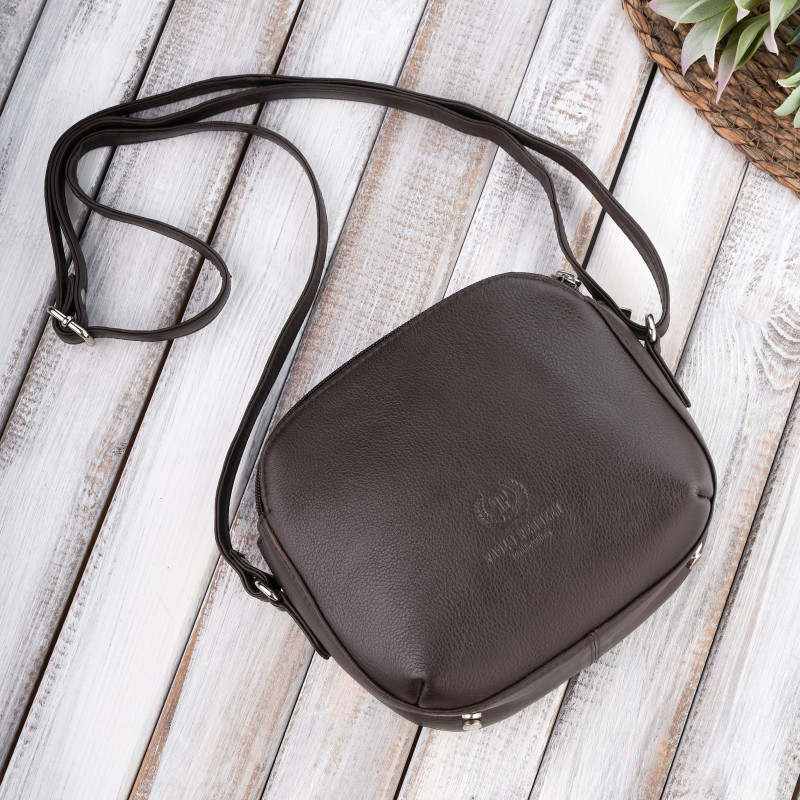 TOREBKA DAMSKA LISTONOSZKA SKÓRZANA BRĄZOWA PAOLO PERUZZI SI-11-BR