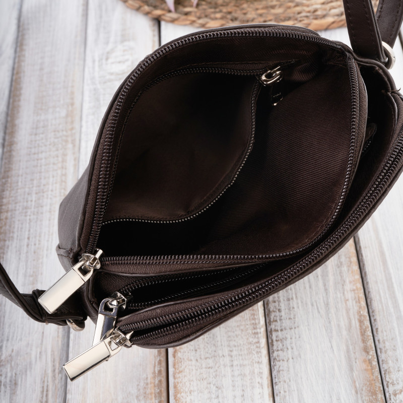 TOREBKA DAMSKA LISTONOSZKA SKÓRZANA BRĄZOWA PAOLO PERUZZI SI-11-BR