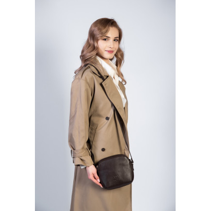 TOREBKA DAMSKA LISTONOSZKA SKÓRZANA BRĄZOWA PAOLO PERUZZI SI-11-BR