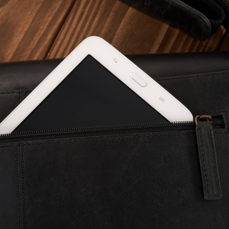 ZESTAW UPOMINKOWY DLA NIEGO ZUP-29-BL: TORBA T-06-BL PORTFEL SKÓRZANY T-13-BL