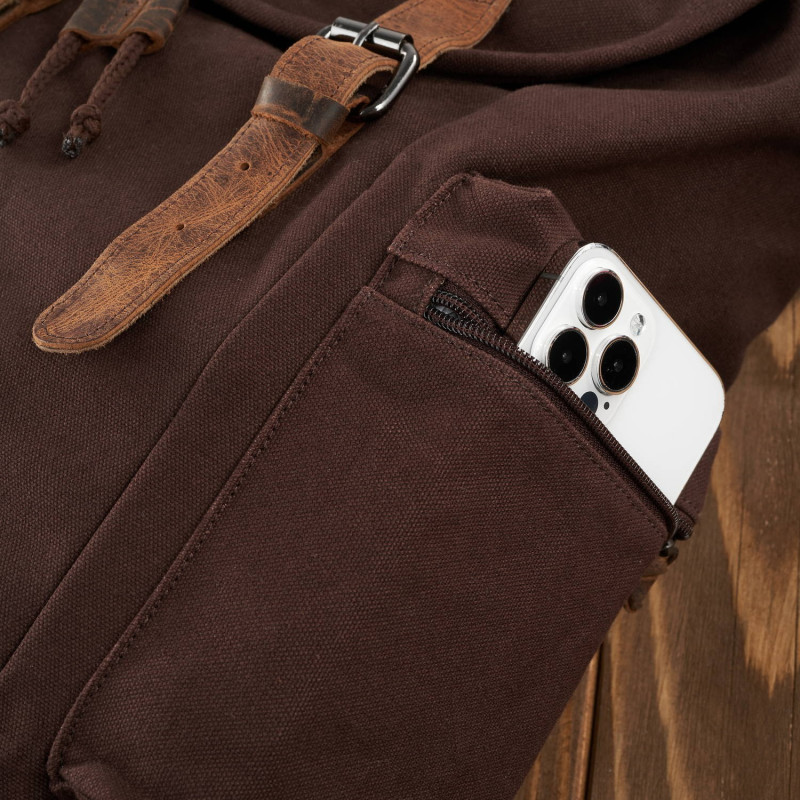 ZESTAW PREZENTOWY ZUP-78-BR POJEMNY PLECAK MĘSKI T-19-BR I PORTFEL SKÓRZANY T-13-BR