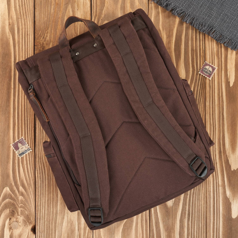 ZESTAW PREZENTOWY ZUP-78-BR POJEMNY PLECAK MĘSKI T-19-BR I PORTFEL SKÓRZANY T-13-BR