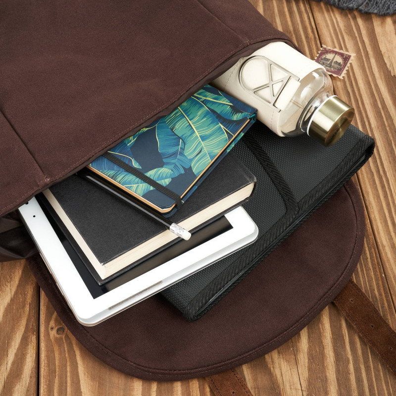 ZESTAW PREZENTOWY ZUP-78-BR POJEMNY PLECAK MĘSKI T-19-BR I PORTFEL SKÓRZANY T-13-BR