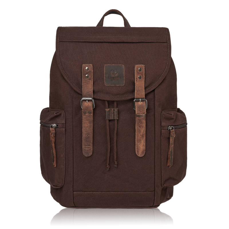 ZESTAW PREZENTOWY ZUP-78-BR POJEMNY PLECAK MĘSKI T-19-BR I PORTFEL SKÓRZANY T-13-BR