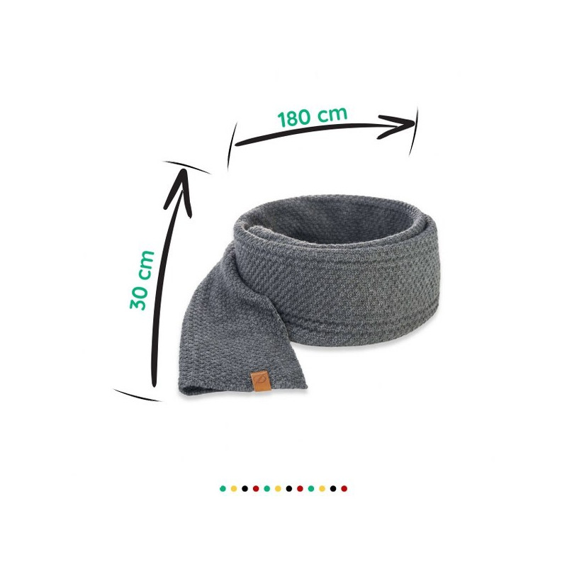 Ciepły zimowy szalik męski na zimę ciemnoszary Brodrene S5-DGR