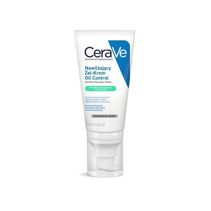 CeraVe Nawilżający Żel-Krem Oil Control dla skóry mieszanej i tłustej 52ml