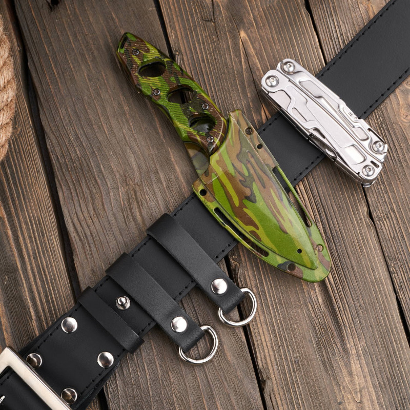 Wojskowy pasek męski skórzany Paolo Peruzzi PG-06-BL-120