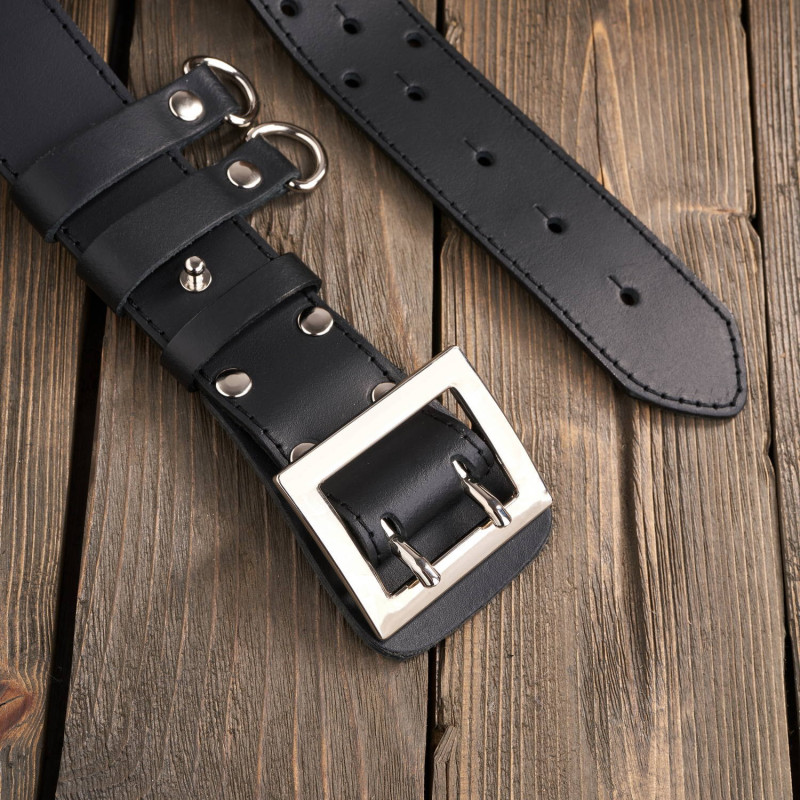 Wojskowy pasek męski skórzany Paolo Peruzzi PG-06-BL-130