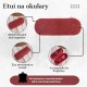 SKÓRZANE ETUI NA OKULARY PIÓRNIK CZERWONY VINTAGE PAOLO PERUZZI T-82-HR