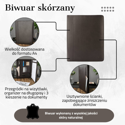 KLASYCZNY BIWUAR SKÓRZANY BRĄZOWY PAOLO PERUZZI T-58-BR