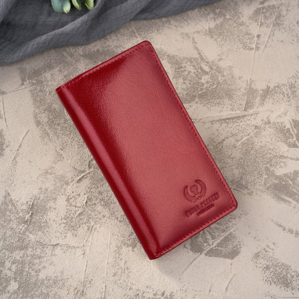 Portfel damski skórzany duży czerwony z ochroną RFID Paolo Peruzzi T-140-RD