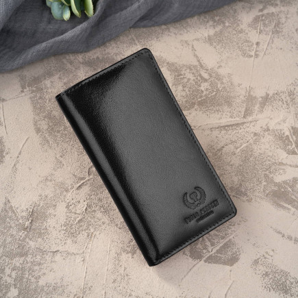 Portfel damski skórzany duży czarny z ochroną RFID Paolo Peruzzi T-140-BL