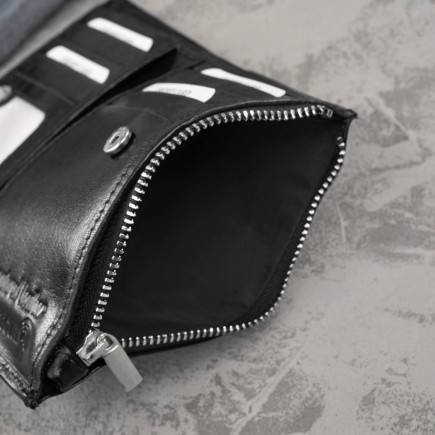 Portfel damski skórzany duży czarny z ochroną RFID Paolo Peruzzi T-140-BL