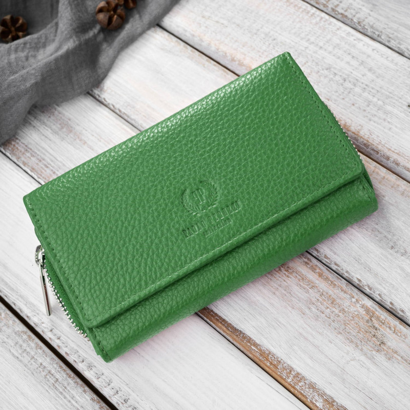 Portfel damski duży czarny ze skóry naturalnej pojemny Paolo Peruzzi T-138-GB