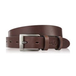 Pasek męski skórzany premium z klasyczną klamrą elegancki brązowy 110 cm Paolo Peruzzi PG-09-BR-110