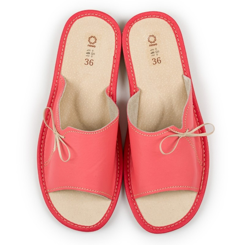 Kapcie damskie R.39 różowe z odkrytymi palcami wygodne pantofle domowe KD-10-PI-39