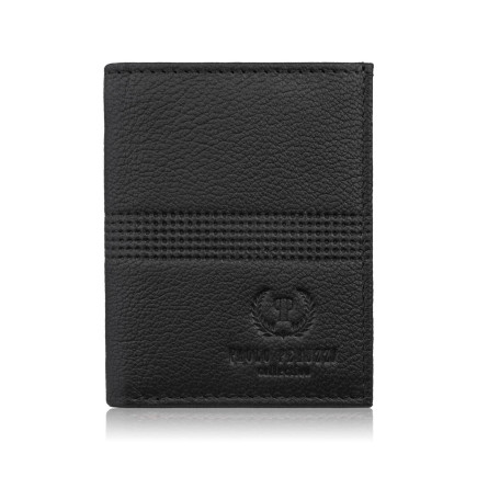 Portfel męski skórzany slim premium na karty i banknoty Paolo Peruzzi T-149-BL