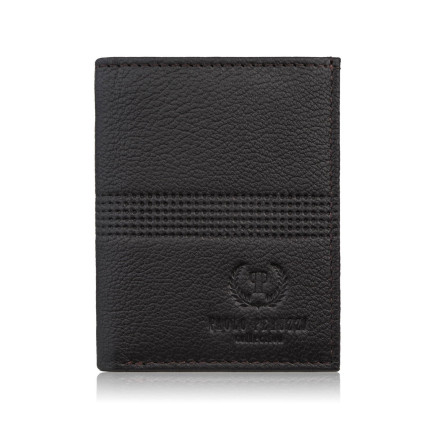 Portfel męski ultra cienki skórzany praktyczny i stylowy Paolo Peruzzi T-149-BR