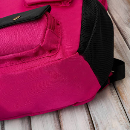 Plecak do szkoły na zajęcia dla nastolatki na laptopa różowo-czarny Paolo Peruzzi T-123-OL