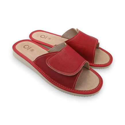 Kapcie damskie R.39 na rzep całoroczne wsuwane koturn KD-01-RD-39