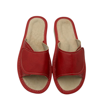 Kapcie damskie R.39 na rzep całoroczne wsuwane koturn KD-01-RD-39