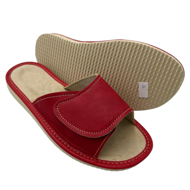 Kapcie damskie R.39 na rzep całoroczne wsuwane koturn KD-01-RD-39