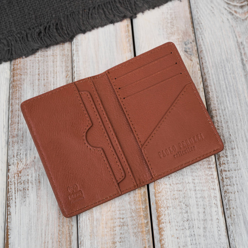 Etui na karty koniakowe skórzane eleganckie Paolo Peruzzi KV-05-CG