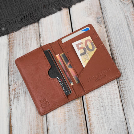 Etui na karty koniakowe skórzane eleganckie Paolo Peruzzi KV-05-CG