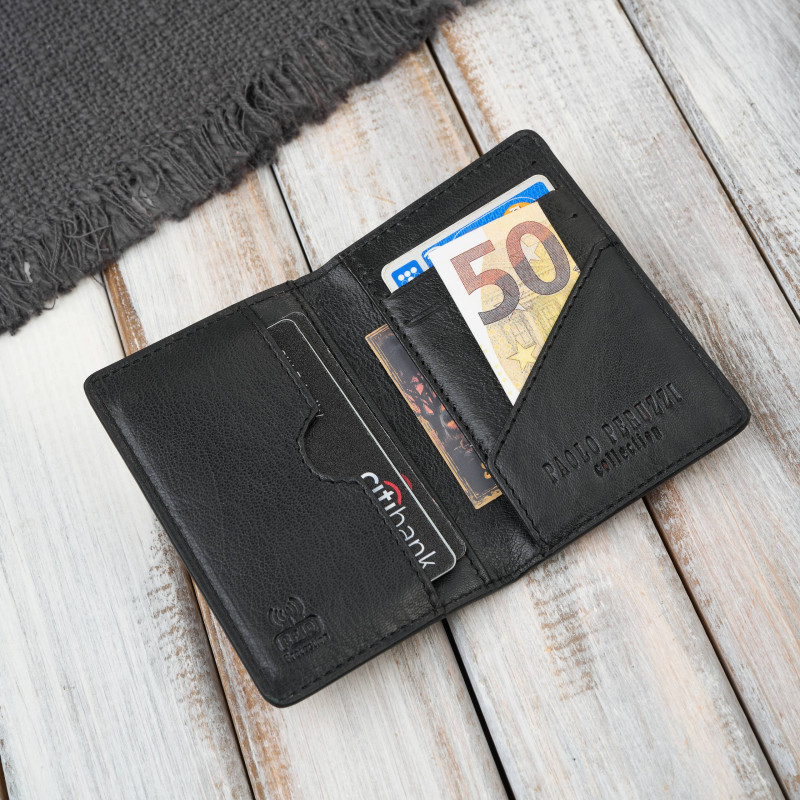 Etui na karty skóra naturalna z wężowym printem eleganckie Paolo Peruzzi KV-05-PT