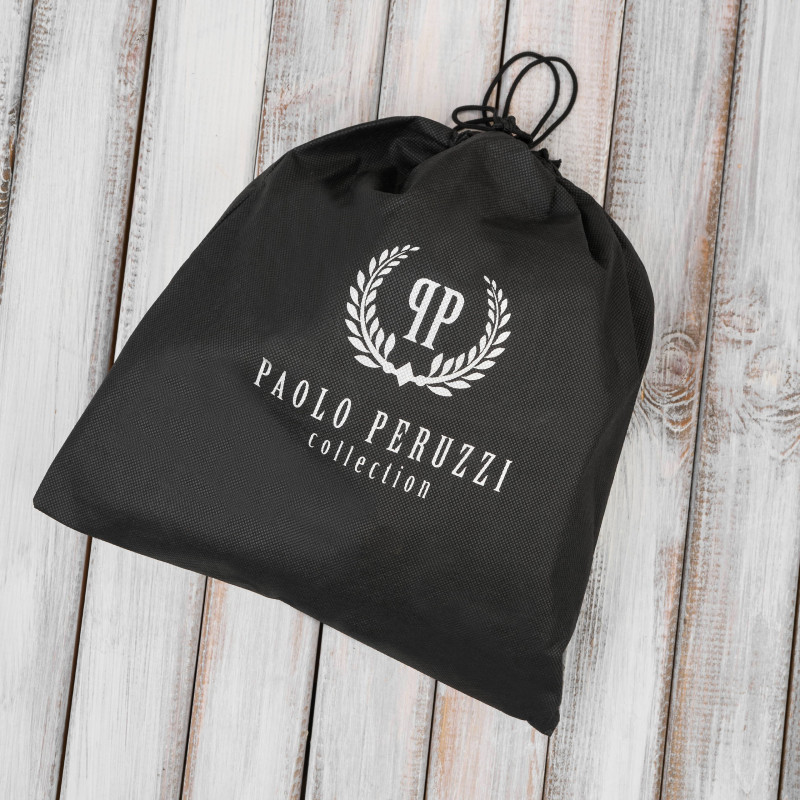 Torebka damska skórzana listonoszka ze skóry licowej modna czarna Paolo Peruzzi KV-06-BL