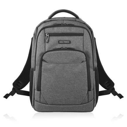 Plecak na laptopa podróżny do biura usztywniany szary Paolo Peruzzi AS-03-DGR
