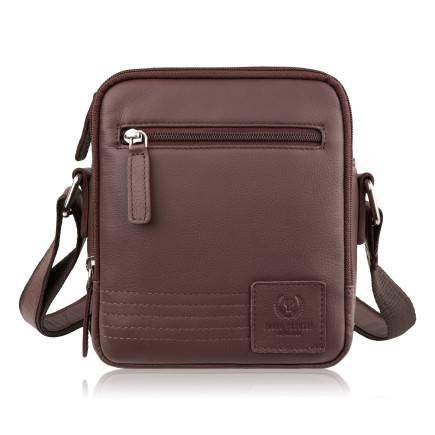 Listonoszka męska skórzana na ramię brązowa Paolo Peruzzi AY-27-BR