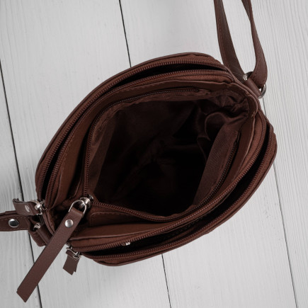 Mała torebka damska skórzana na ramię crossbody modna letnia Paolo Peruzzi AY-25-BR