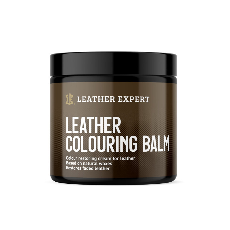 Zestaw do pielęgnacji skóry naturalnej - cleaner 100 ml, balsam koloryzujący i gąbka aplikator Leather Expert