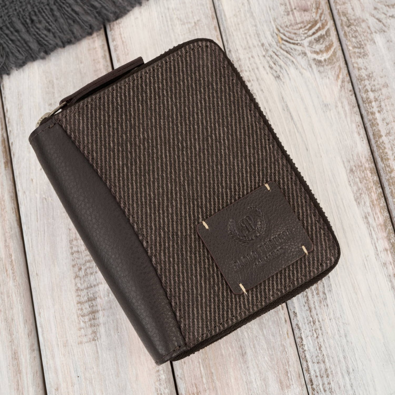 Stylowy zestaw męski Paolo Peruzzi – torba na ramię mieszcząca laptopa 15,6” oraz elegancki portfel z ochroną RFID.