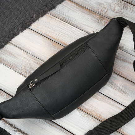Elegancki zestaw męski Paolo Peruzzi – skórzana saszetka na pas oraz minimalistyczne etui na karty.