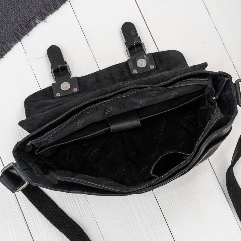 Torba męska skórzana Paolo Peruzzi SL-14-BL na laptopa A4