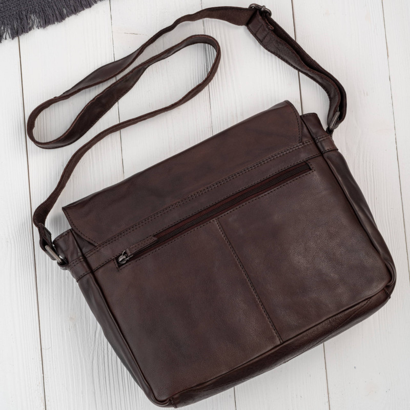 Torba męska skórzana Paolo Peruzzi SL-14-BR brązowa A4