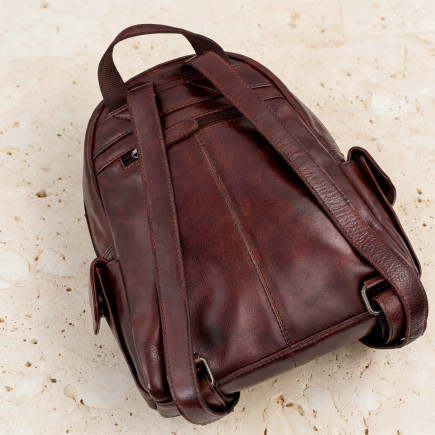 Plecak damski skórzany Paolo Peruzzi SL-48-BR brązowy retro