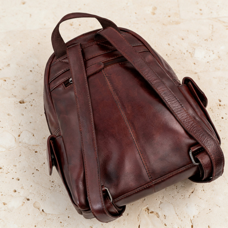 Plecak damski skórzany Paolo Peruzzi SL-48-BR brązowy retro