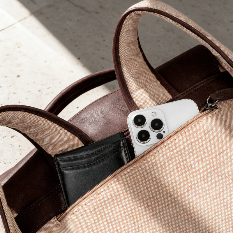 Plecak męski na laptopa Paolo Peruzzi SL-51-CNV canvas skóra