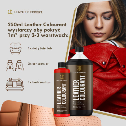 Leather Expert Colourant - Dark Grey farba do skóry naturalnej i do ekoskóry 250 ml LE-06-250C401