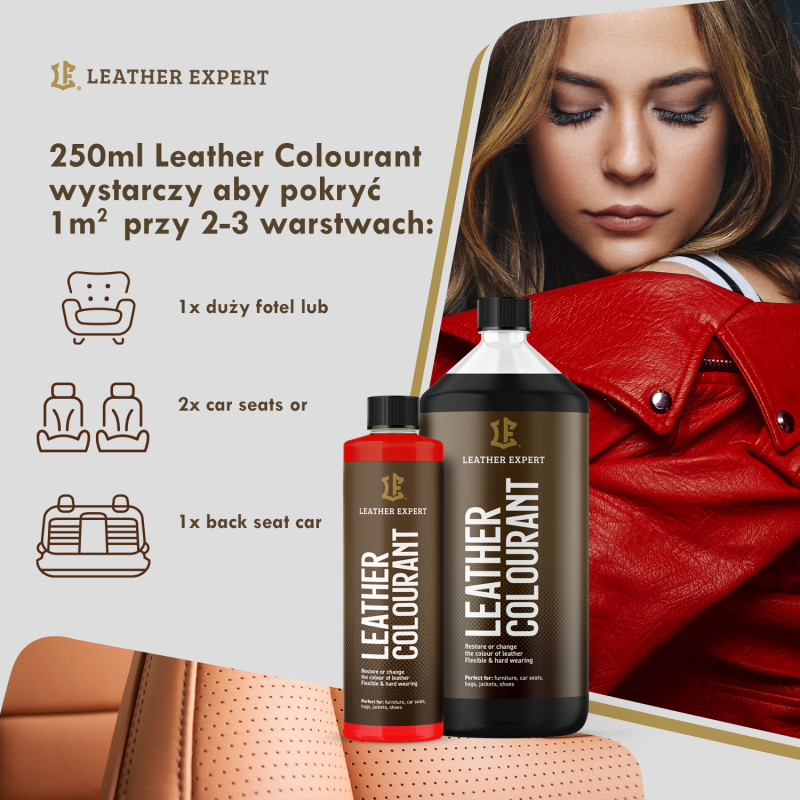 Leather Expert Colourant - Dark Grey farba do skóry naturalnej i do ekoskóry 250 ml LE-06-250C401